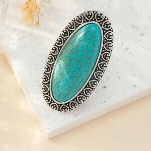 Fashion Turquoise Ring, Ajustable.